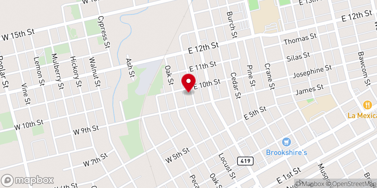 Map showing location of Sweetwater First Church of God