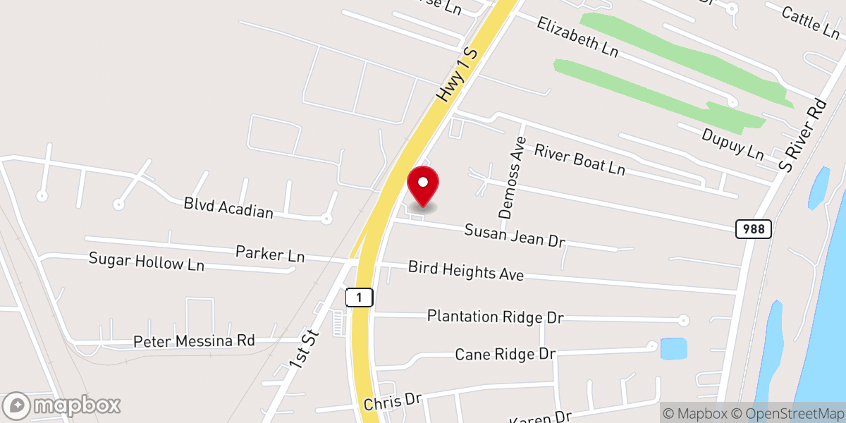 Map showing location of Westside Apostolic Fellowship