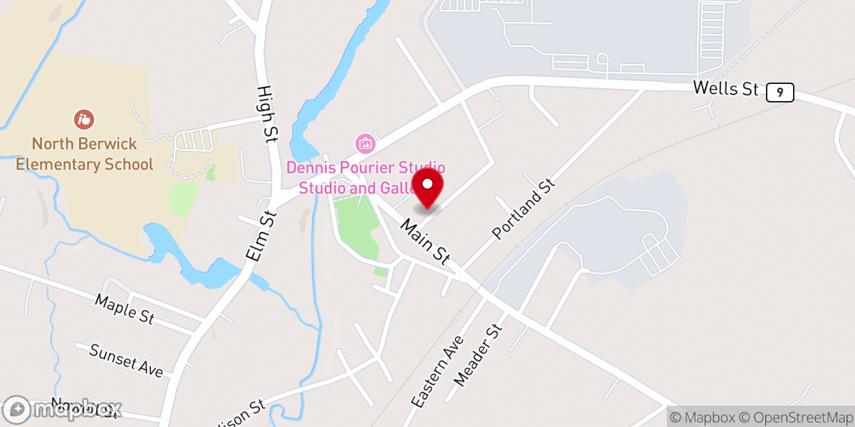 Map showing location of First Baptist Church of North Berwick
