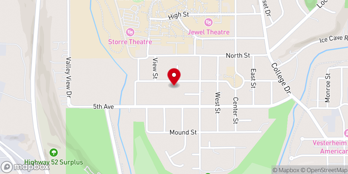 Map showing location of Good Shepherd Lutheran Church
