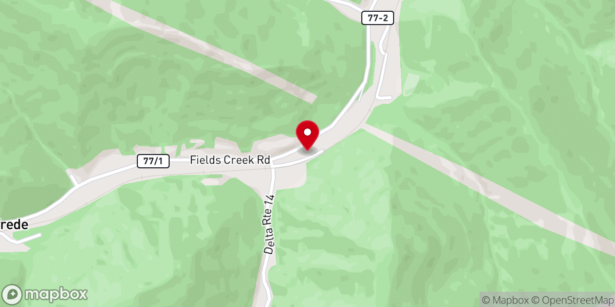 Map showing location of Old Glory Freewill Baptist Church