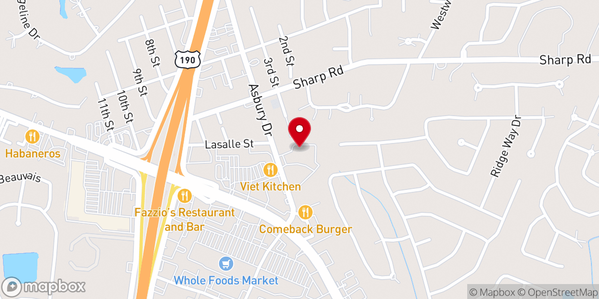 Map showing location of Highway Worship Center