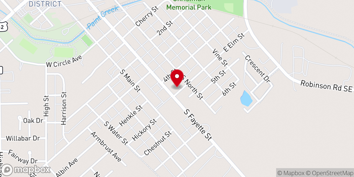 Map showing location of Military Chow Hall Veterans Food Pantry