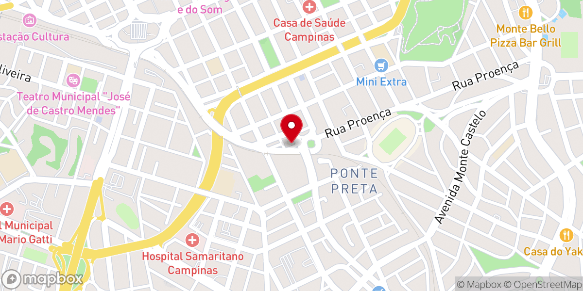 Map showing location of Catedral do Louvor IAPJC