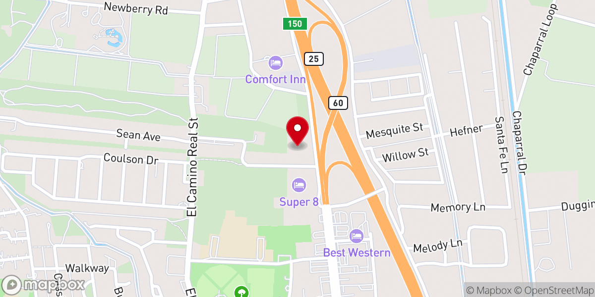 Map showing location of The Potter's House- Socorro