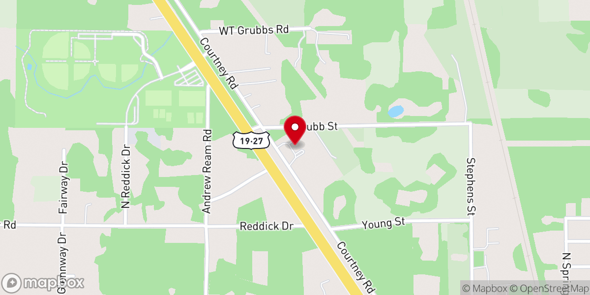 Map showing location of Evangel Christian Fellowship