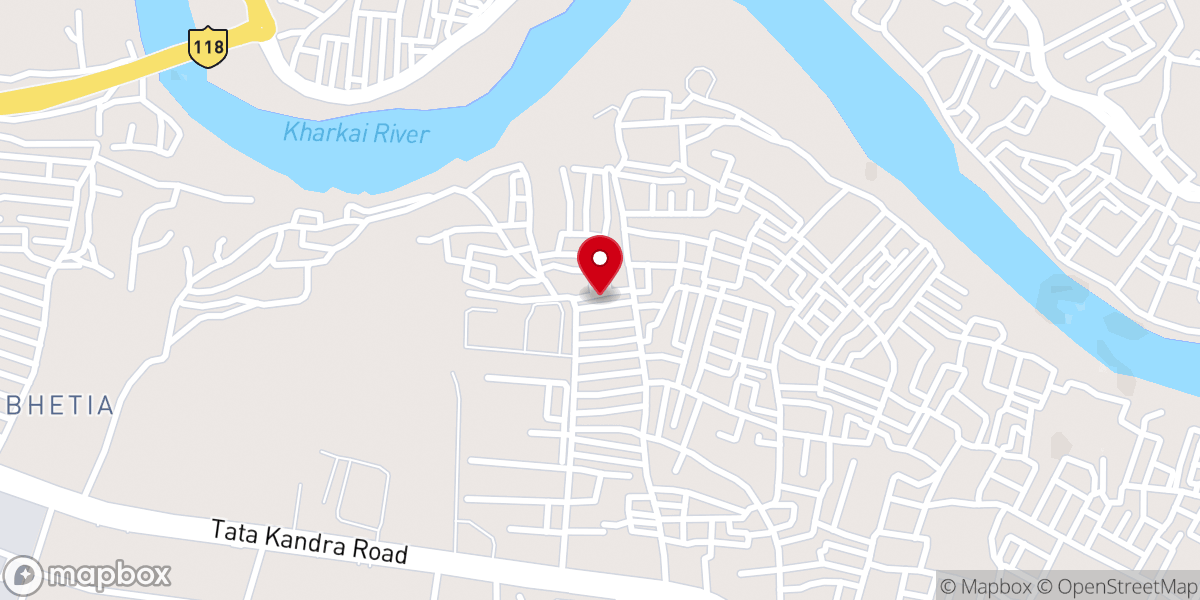 Map showing location of Gel Church Adityapur