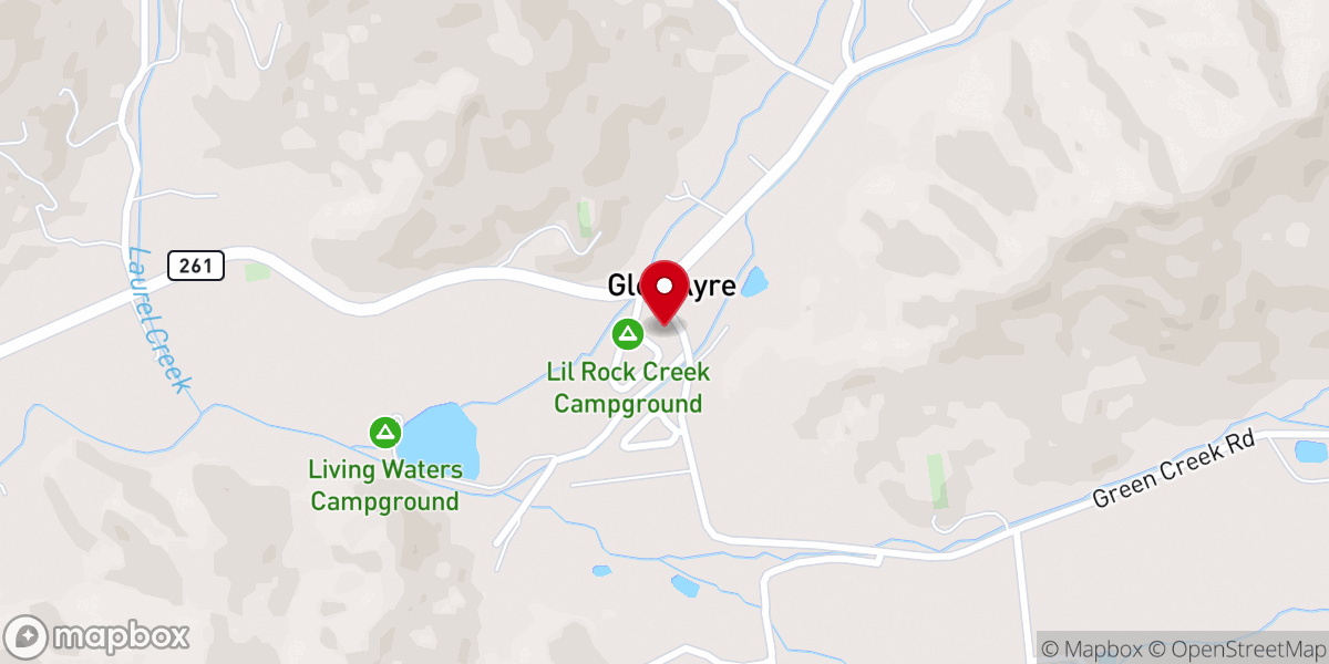 Map showing location of Rockdale Church