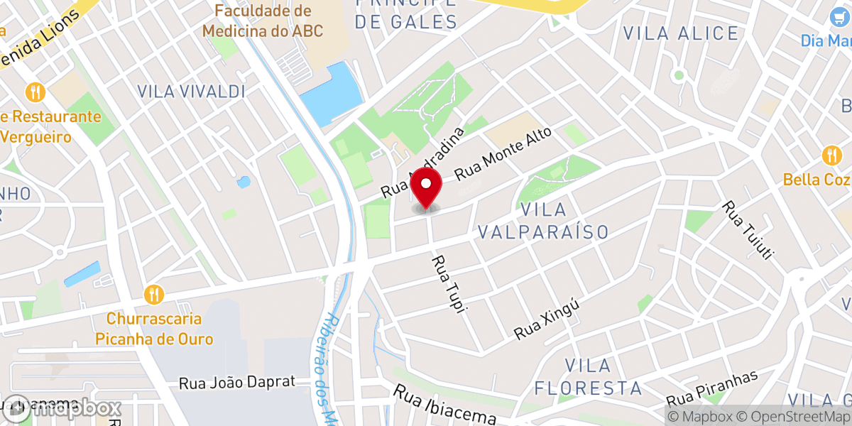 Map showing location of Igreja Batista Bíblica Valparaíso