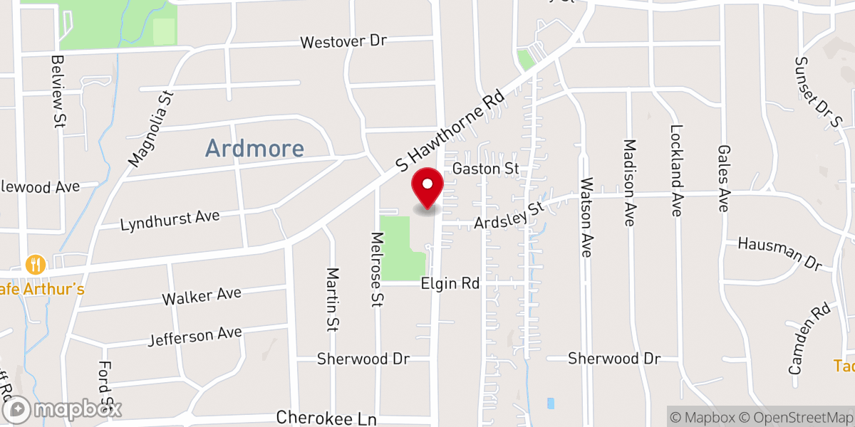 Map showing location of Redeemer Presbyterian Church