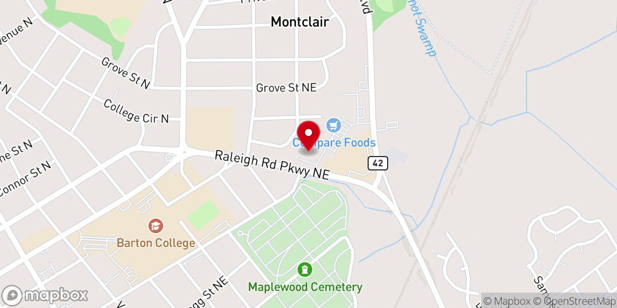 Map showing location of Higher Calling Baptist Church