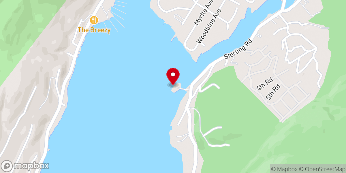 Map showing location of Chapel Island