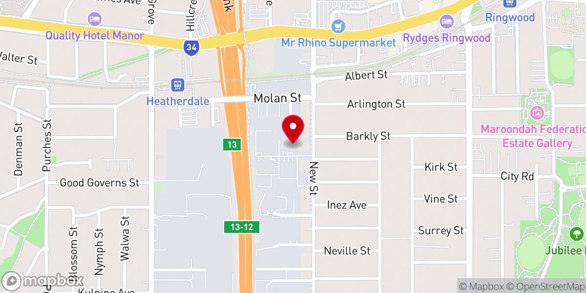 Map showing location of C3 Powerhouse Melbourne East