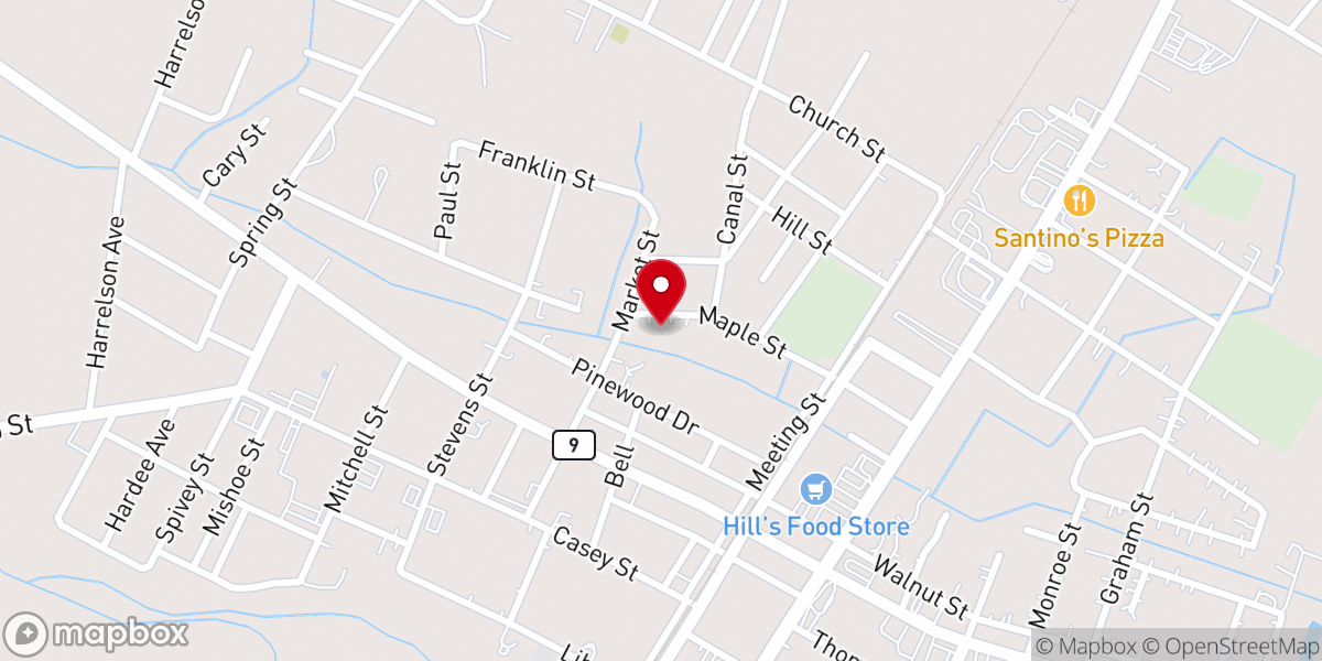 Map showing location of Prince Chapel Missionary Baptist