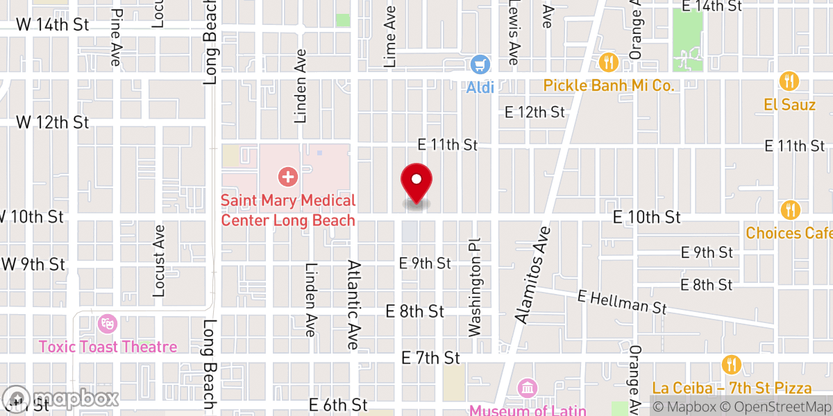 Map showing location of St. John Missionary Baptist Church
