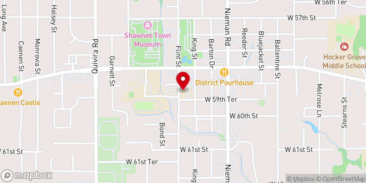 Map showing location of St. Joseph Catholic Church Parish Office