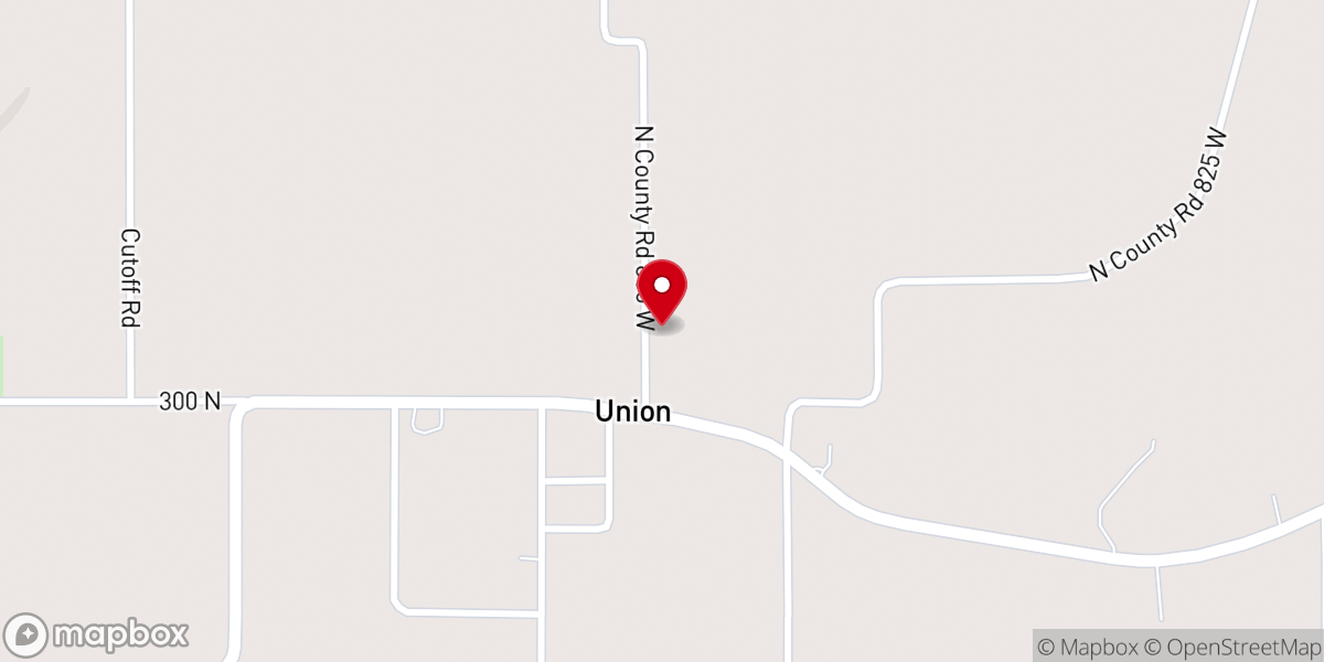 Map showing location of Union Community Church