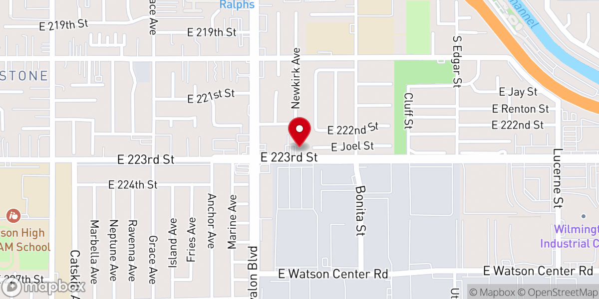 Map showing location of Jesus Miracle Crusade International Ministry Los Angeles