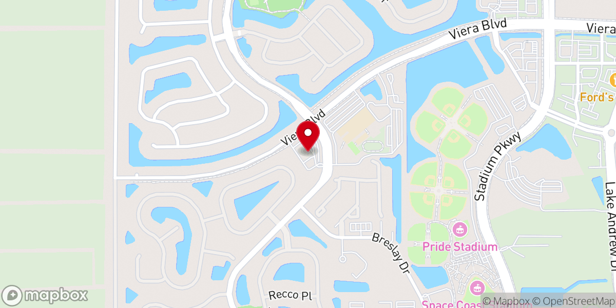 Map showing location of East Coast Church - Viera