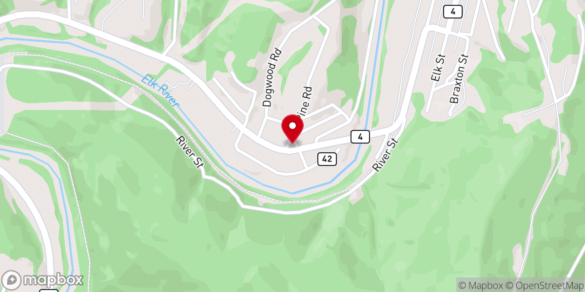 Map showing location of Engel Chapel Community Church