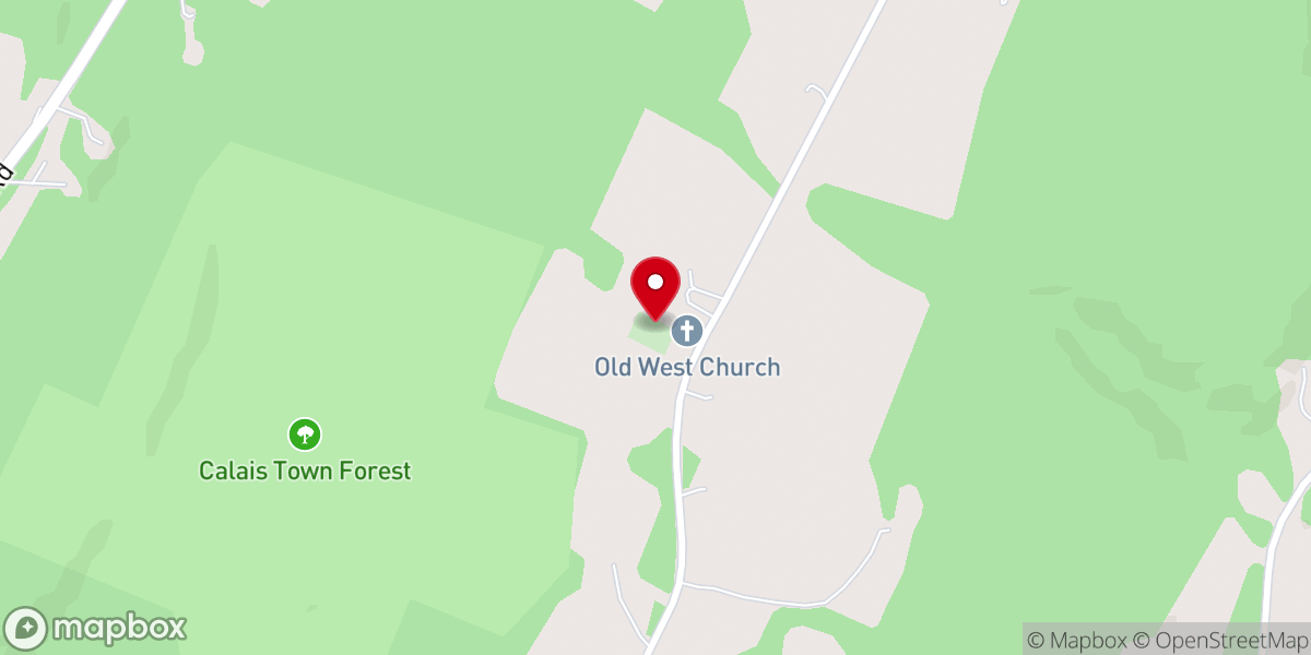 Map showing location of The Old West Church
