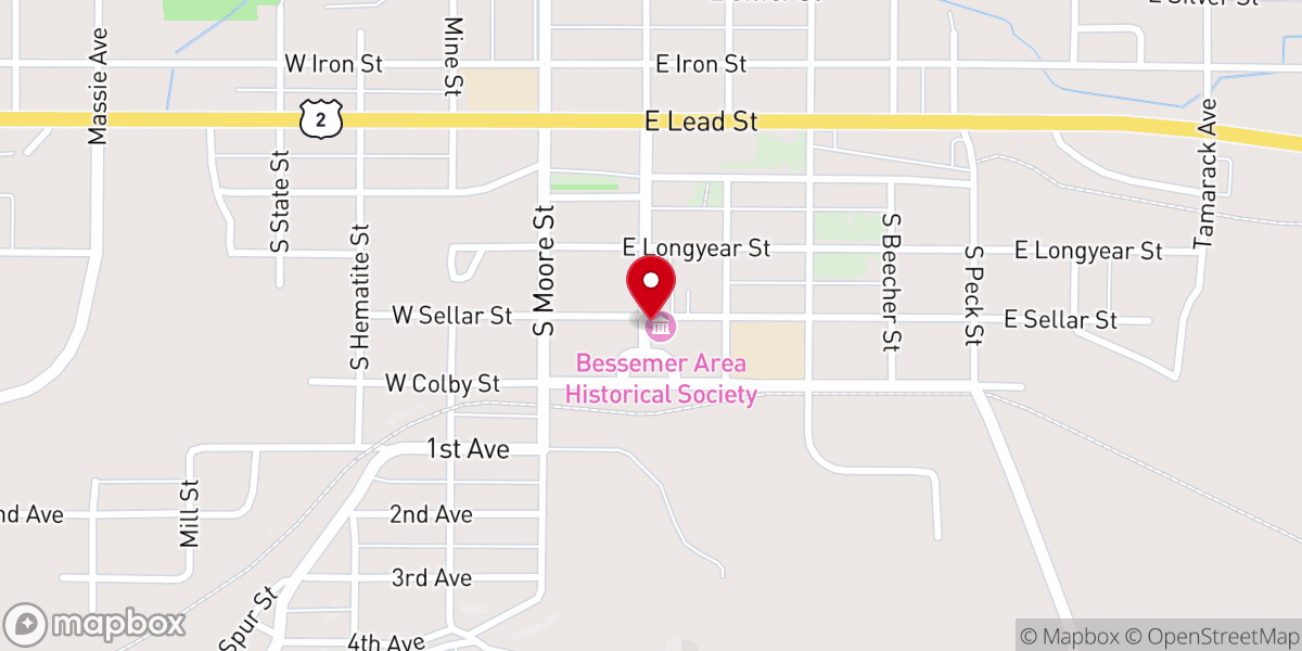 Map showing location of Bessemer Pumpkinfest