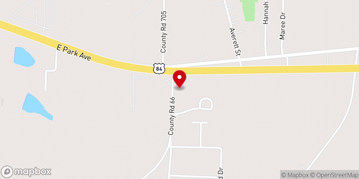 Map showing location of New Life Pentecostal Church