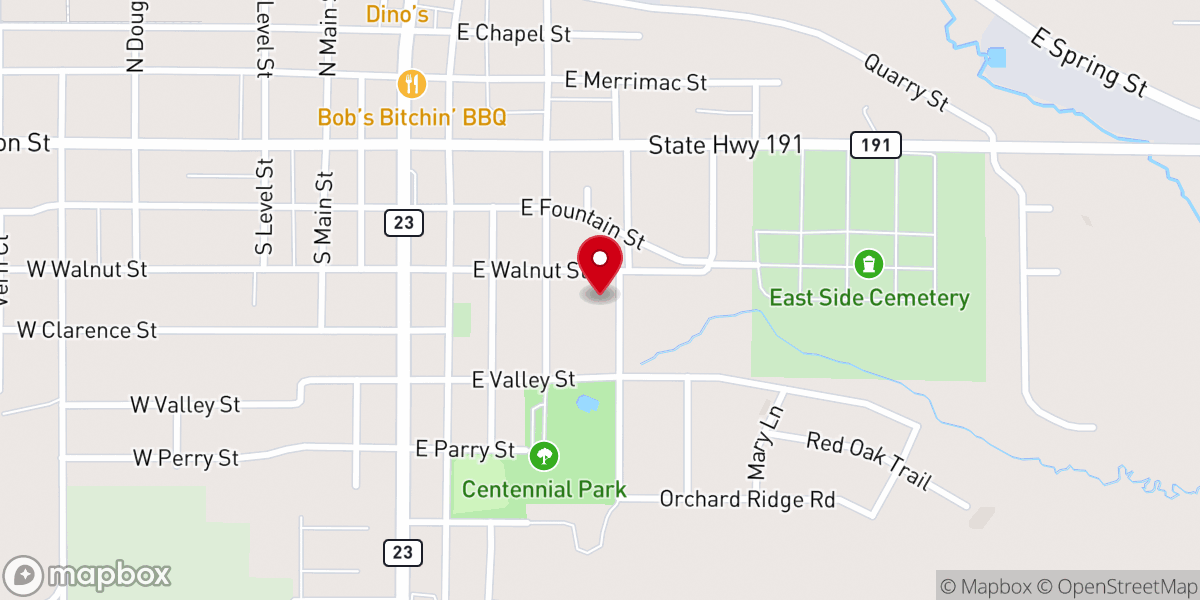 Map showing location of Saint Joseph Catholic Church