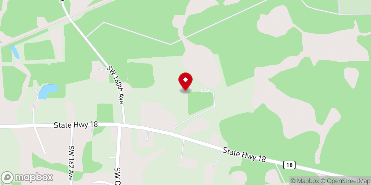 Map showing location of Belle Oaks Barn