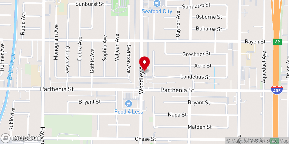 Map showing location of Korean Church of North LA