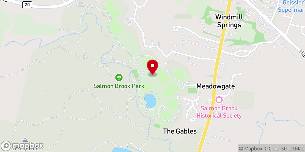 Map showing location of Salmon Brook Park