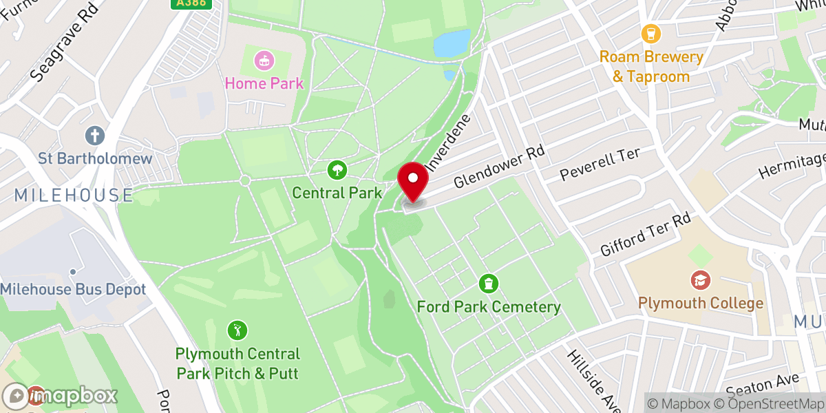 Map showing location of The Forest Friary