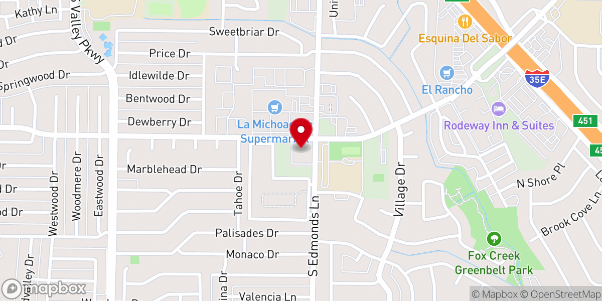 Map showing location of Iglesia Nueva Vida - TX
