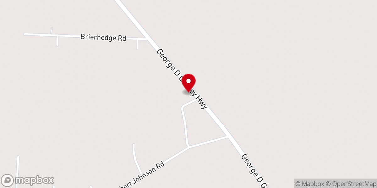 Map showing location of Pleasant Grove Baptist Church