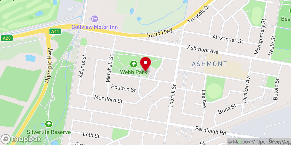 Map showing location of Wagga Wagga Revival Fellowship