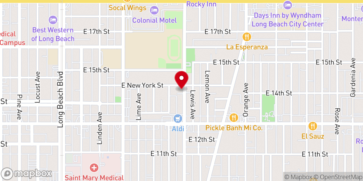Map showing location of Christ Second Baptist Church