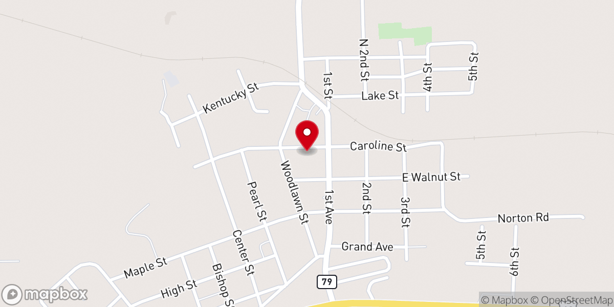Map showing location of Irvington Baptist Church