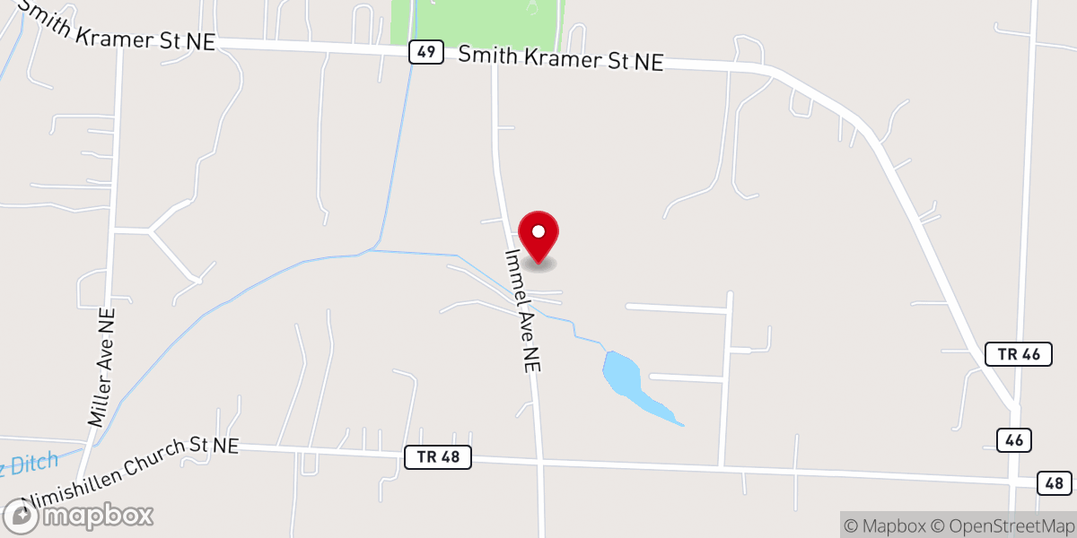Map showing location of Growing Together Foursquare Church
