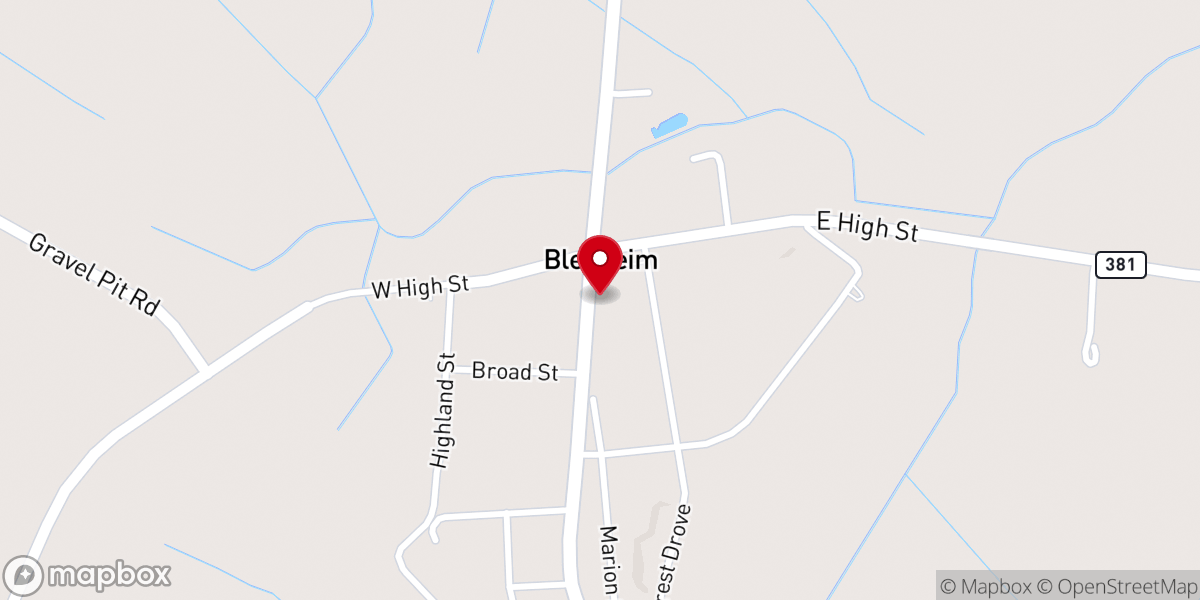 Map showing location of Sanctuary Baptist Church
