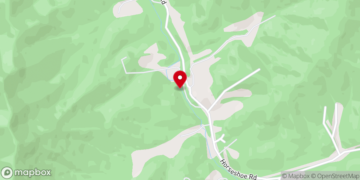 Map showing location of Horseshoe Creek Church