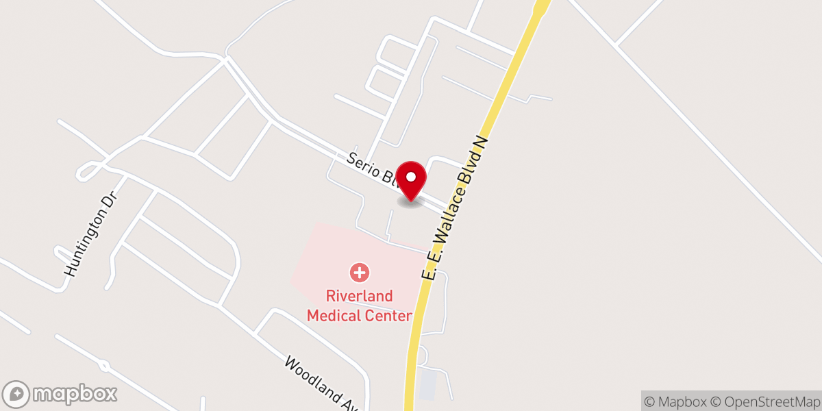 Map showing location of Ferriday Family Health Center