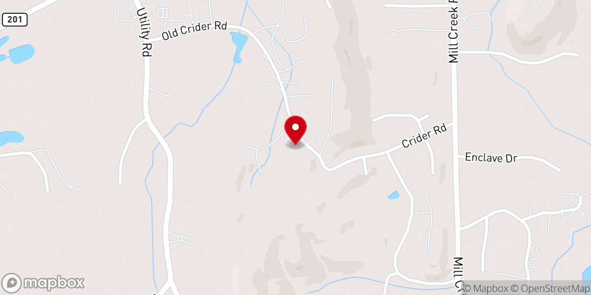 Map showing location of Fellowship Baptist Church