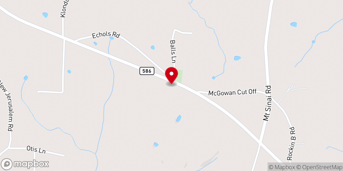 Map showing location of Little Rock Missionary Baptist Church
