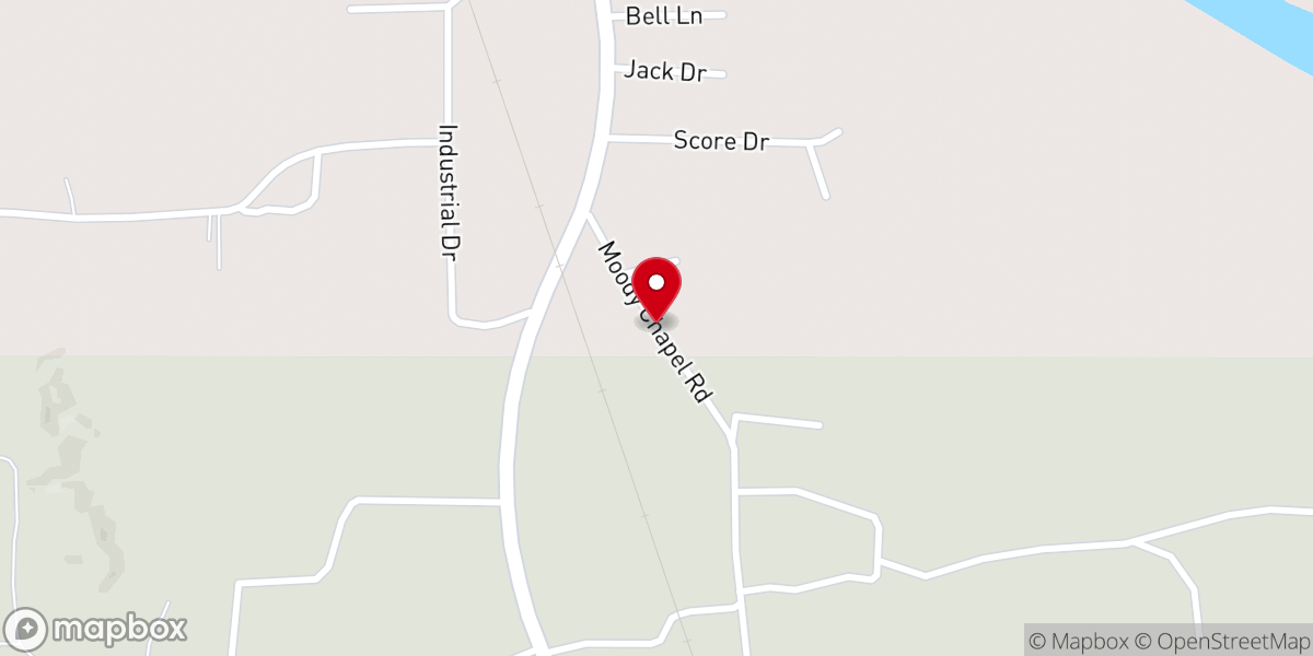Map showing location of Moody Chapel