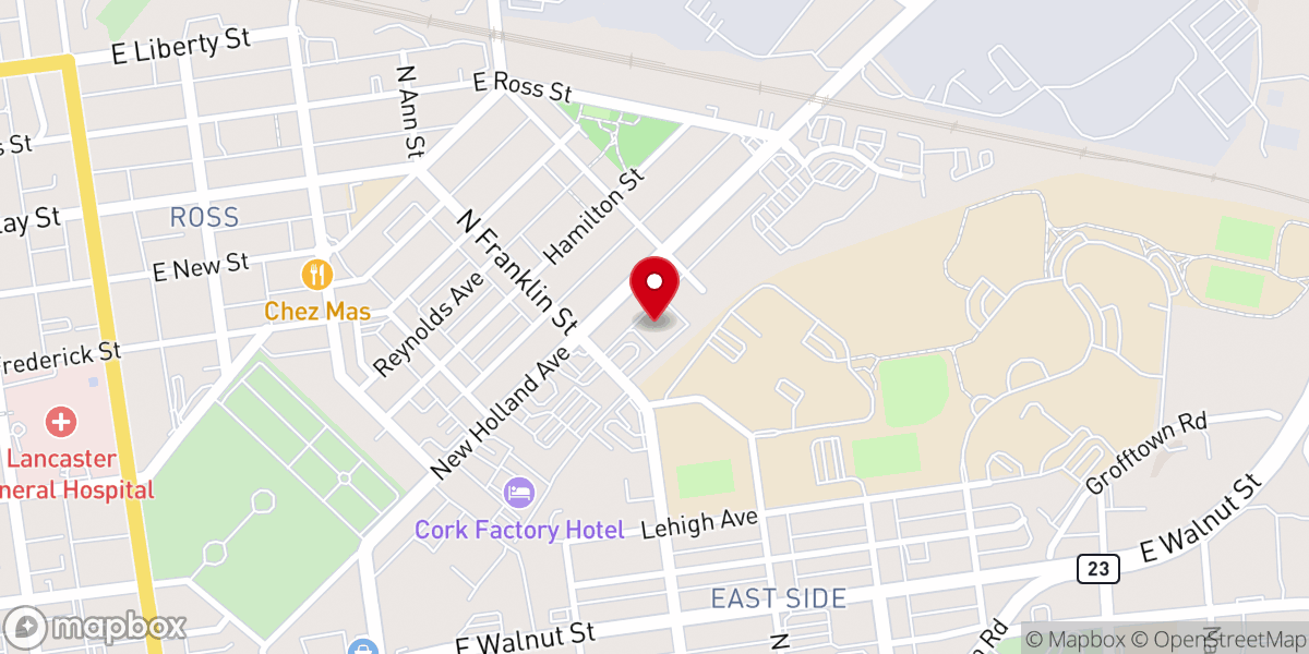 Map showing location of Blessings of Hope - Lancaster Ministry Selection Center