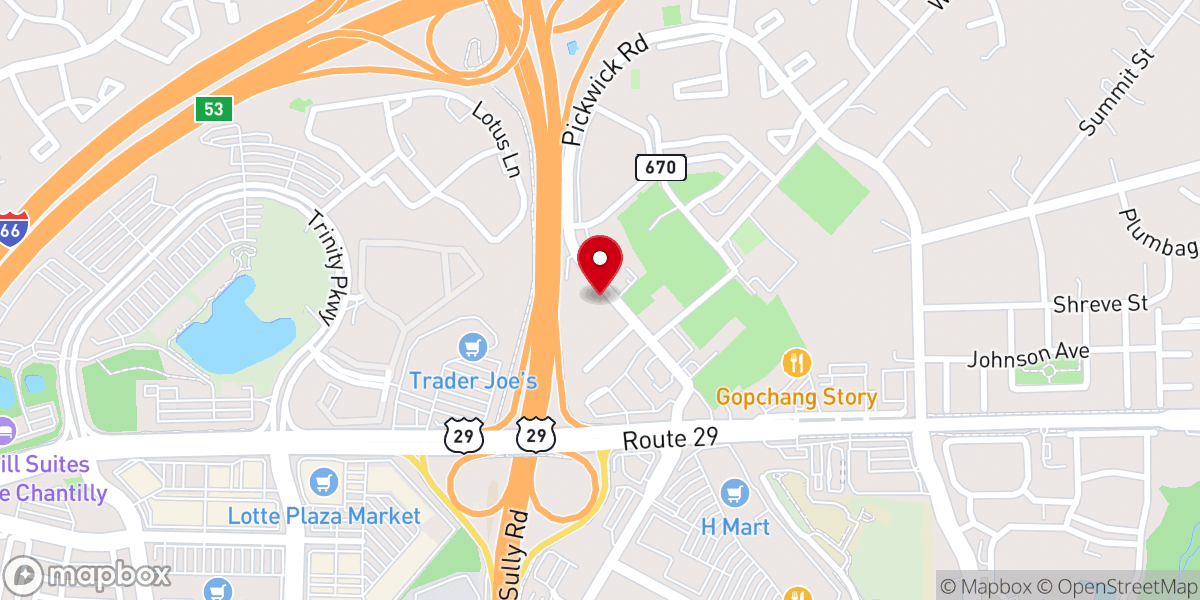 Map showing location of Centerville Presbyterian Church