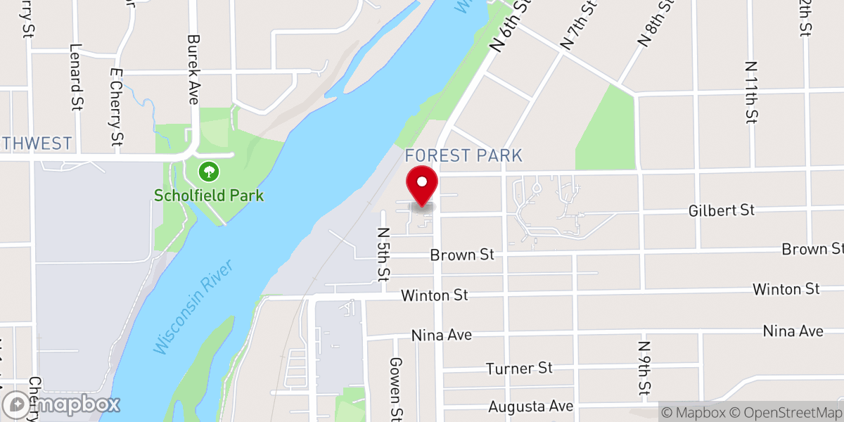Map showing location of St Peter Evangelical Lutheran Church - Wausau Campus