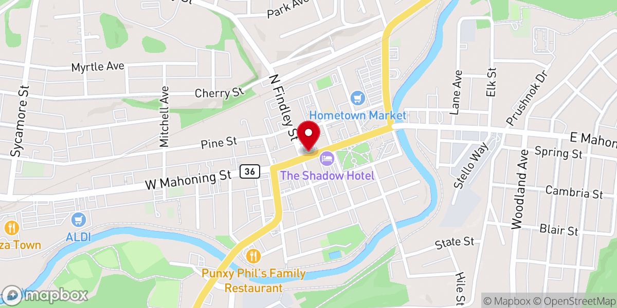 Map showing location of Living Waters Pentecostal Church