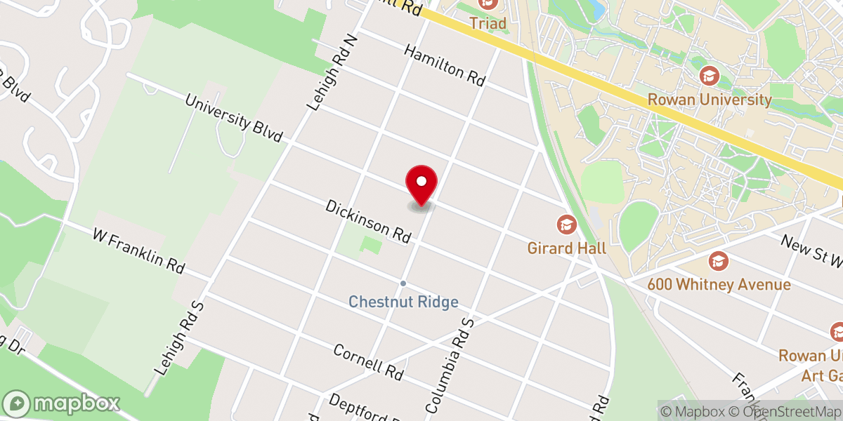 Map showing location of Mercy Hill Presbyterian Church
