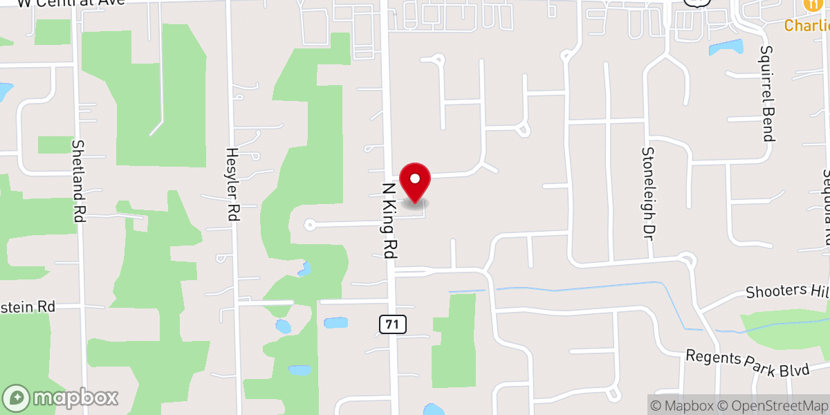 Map showing location of Congregation Chabap House-lubauitch of Greater Toledo